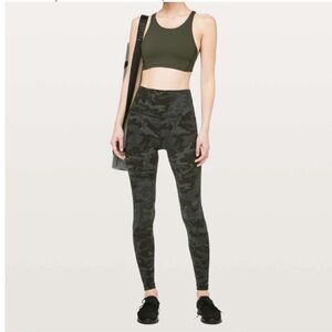 Lululemon Align Pant Full Length Incognito Camo Multi Gator Green Leggings